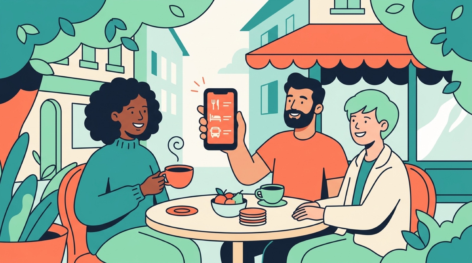 Friends splitting travel costs