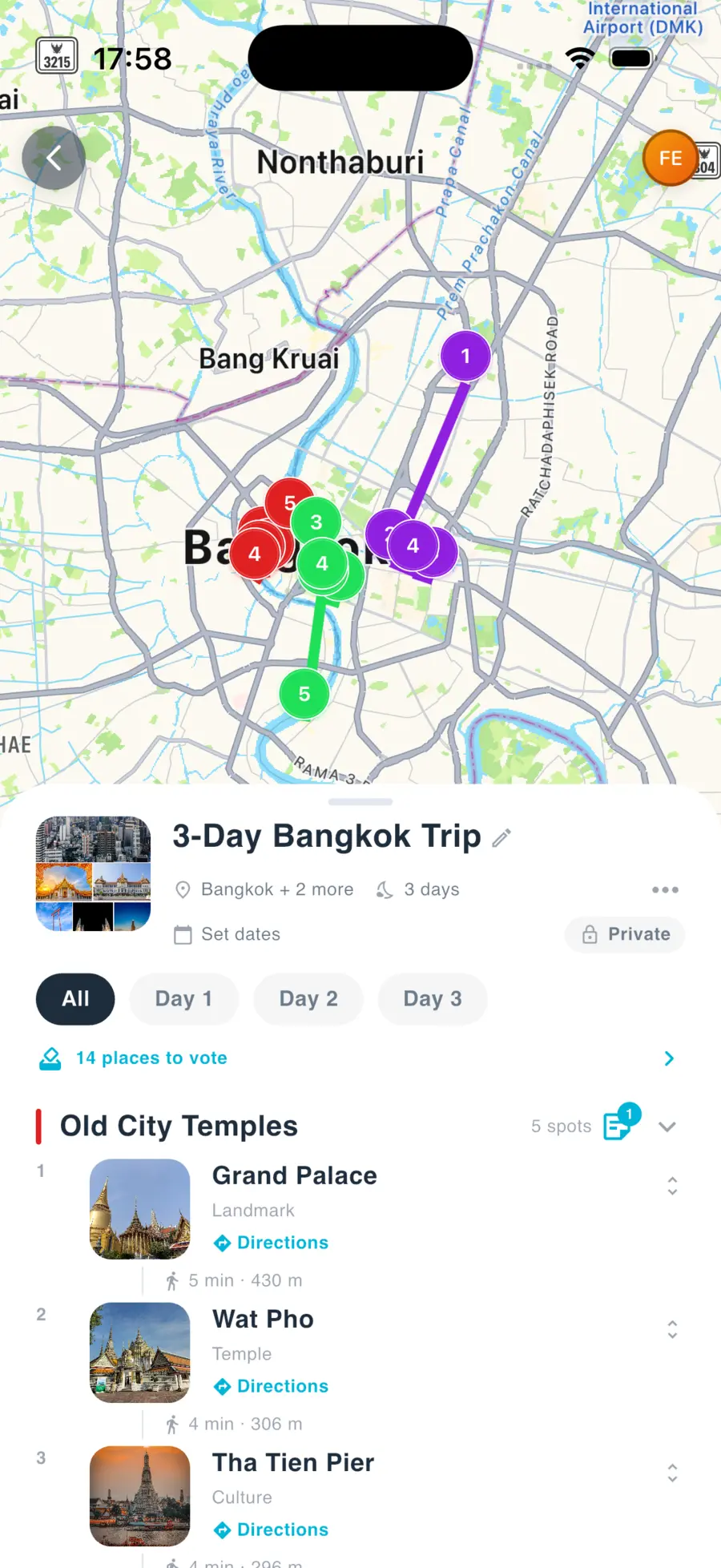 Routely Create a Trip screen